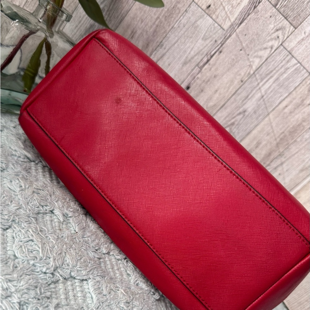 Coach Red Leather Satchel - Picture 3 of 10